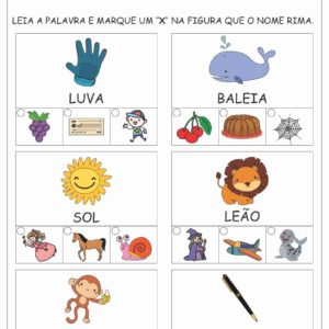 Atividades com Rimas