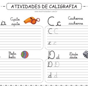 Atividades de Caligrafia