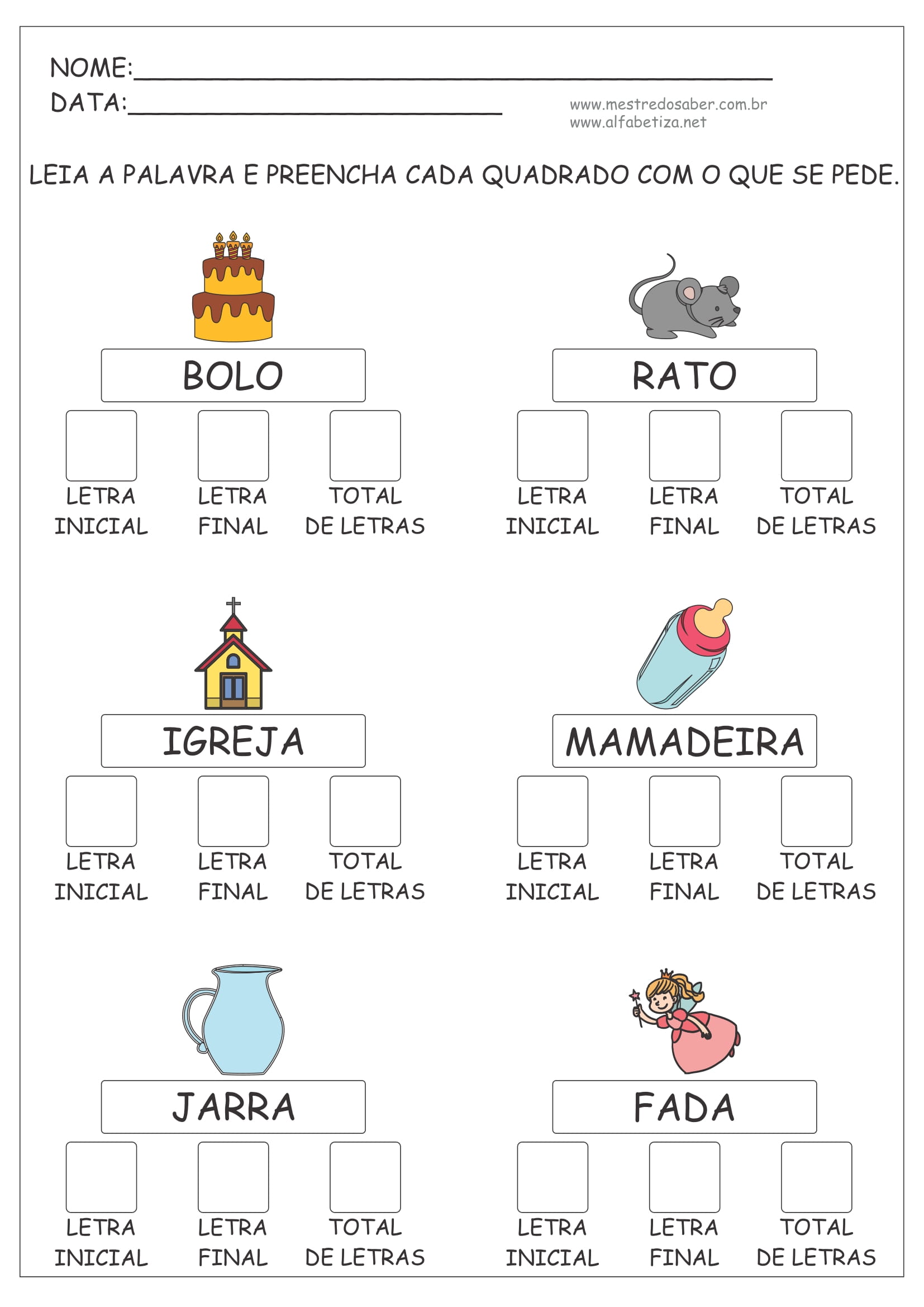 Atividades de Alfabetização 1 ano para Imprimir - Imagem 3