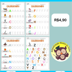 Alfabeto Pontilhado para Imprimir