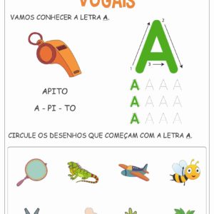 Atividades de Alfabetização Vogais