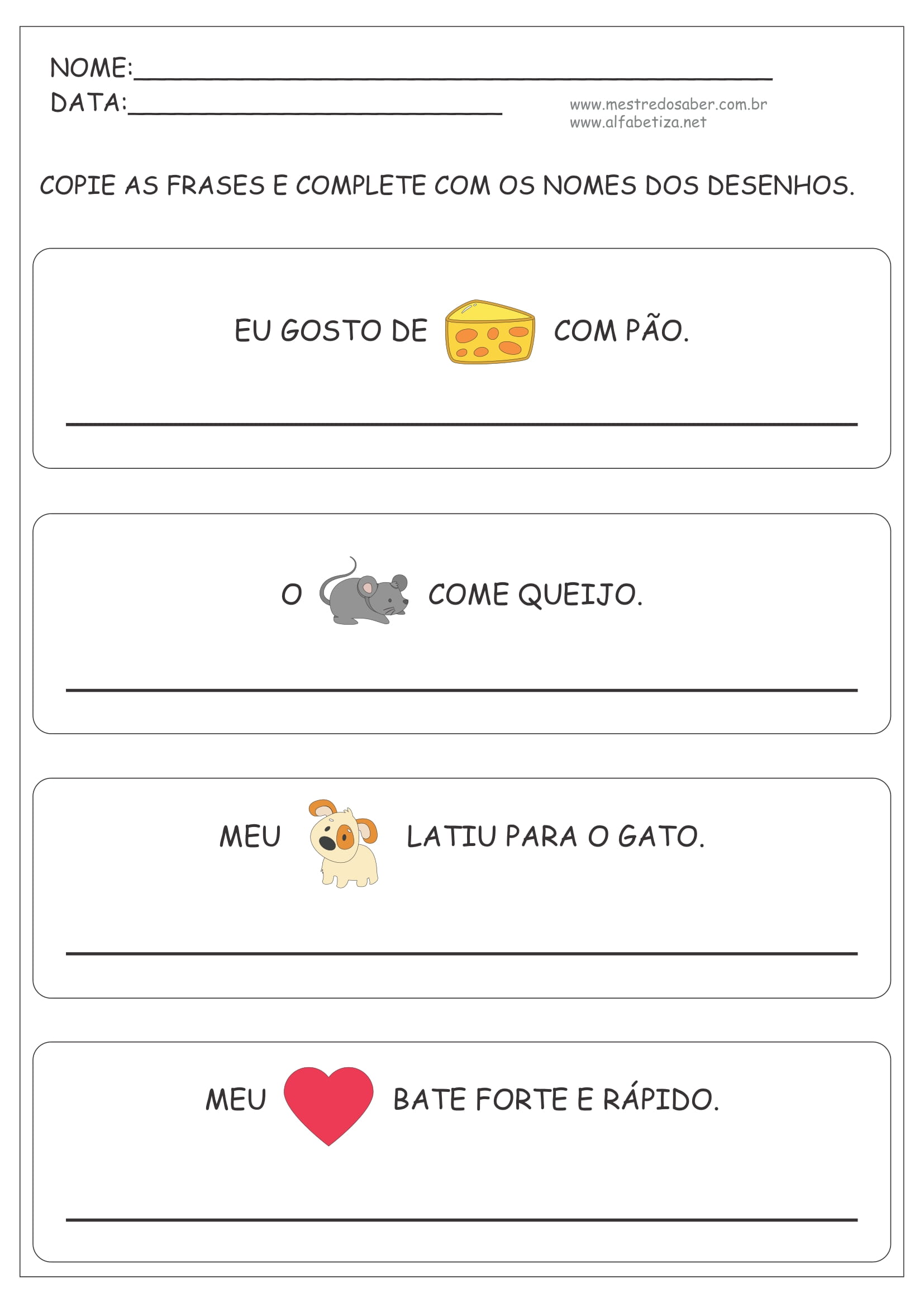 Atividades com Frases - Imagem 3