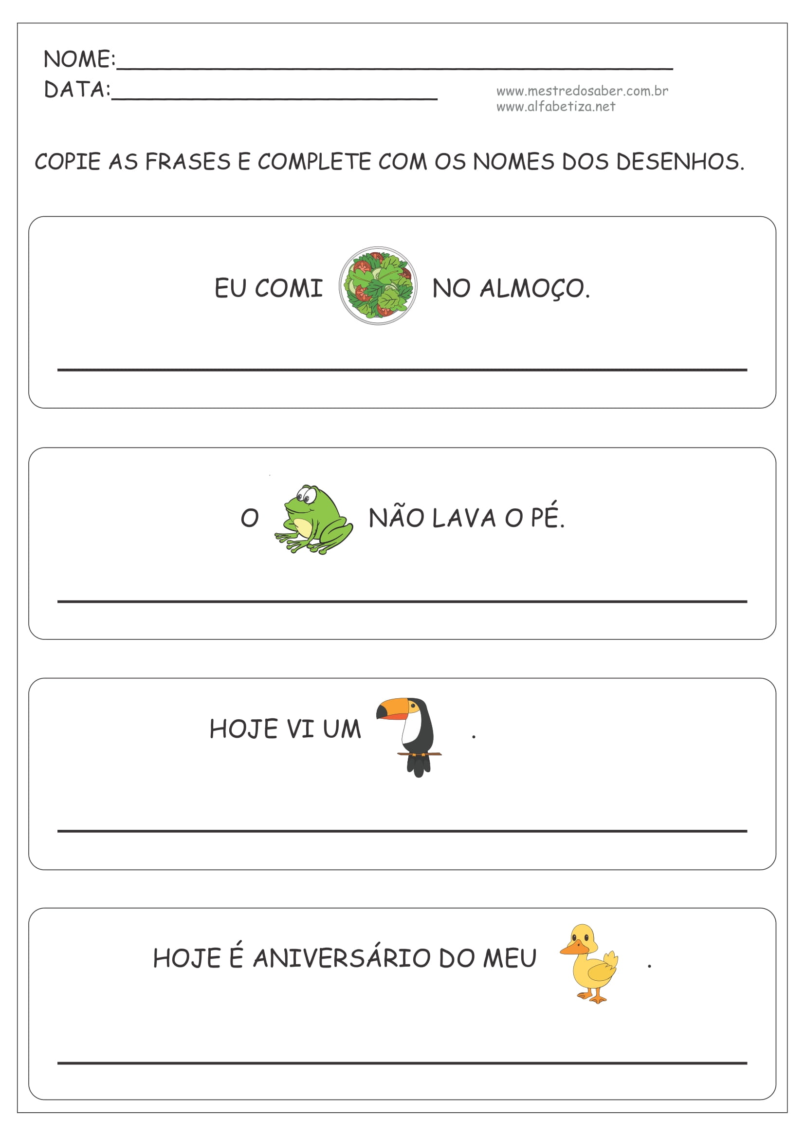 Atividades com Frases - Imagem 4