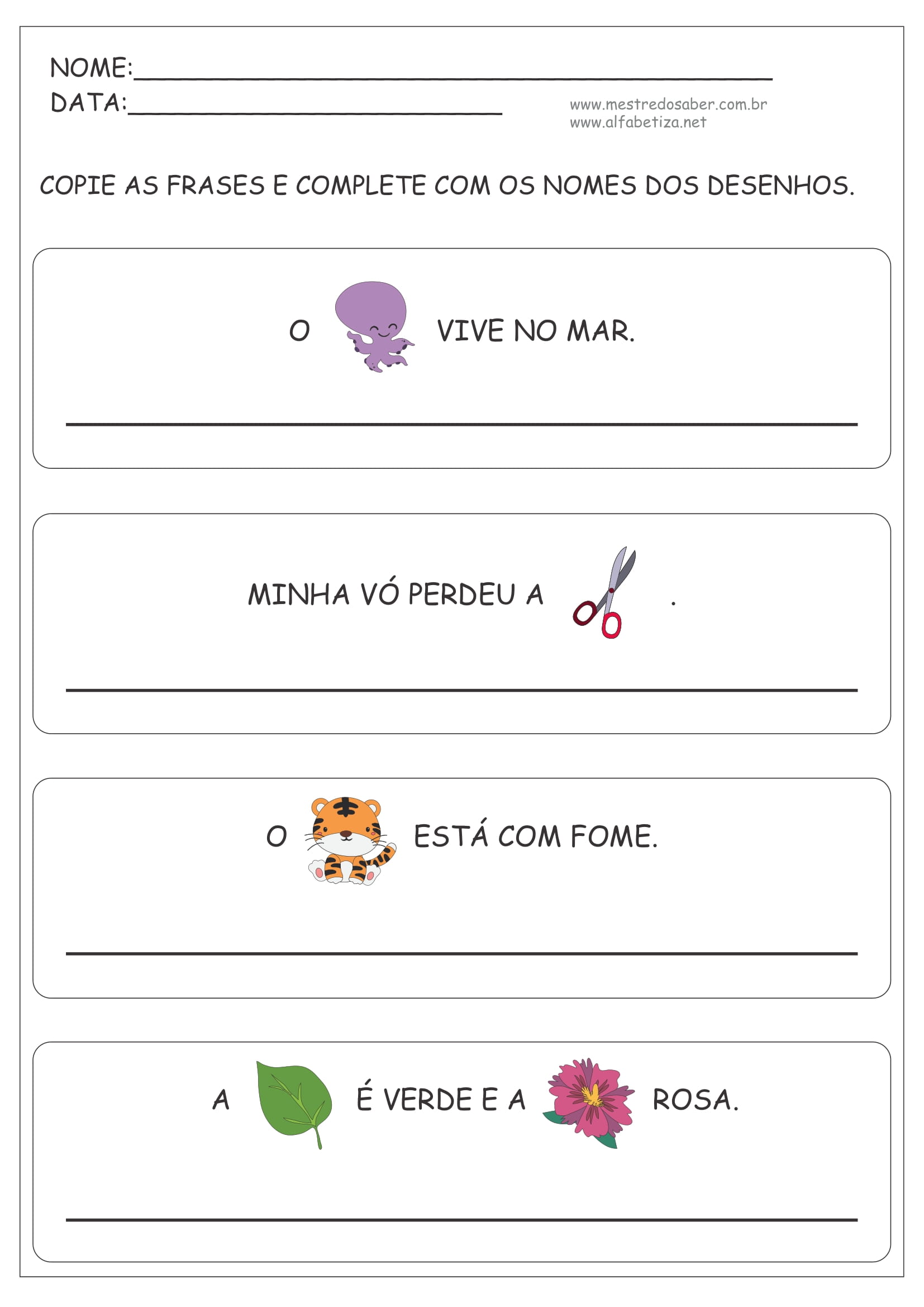 Atividades com Frases - Imagem 5