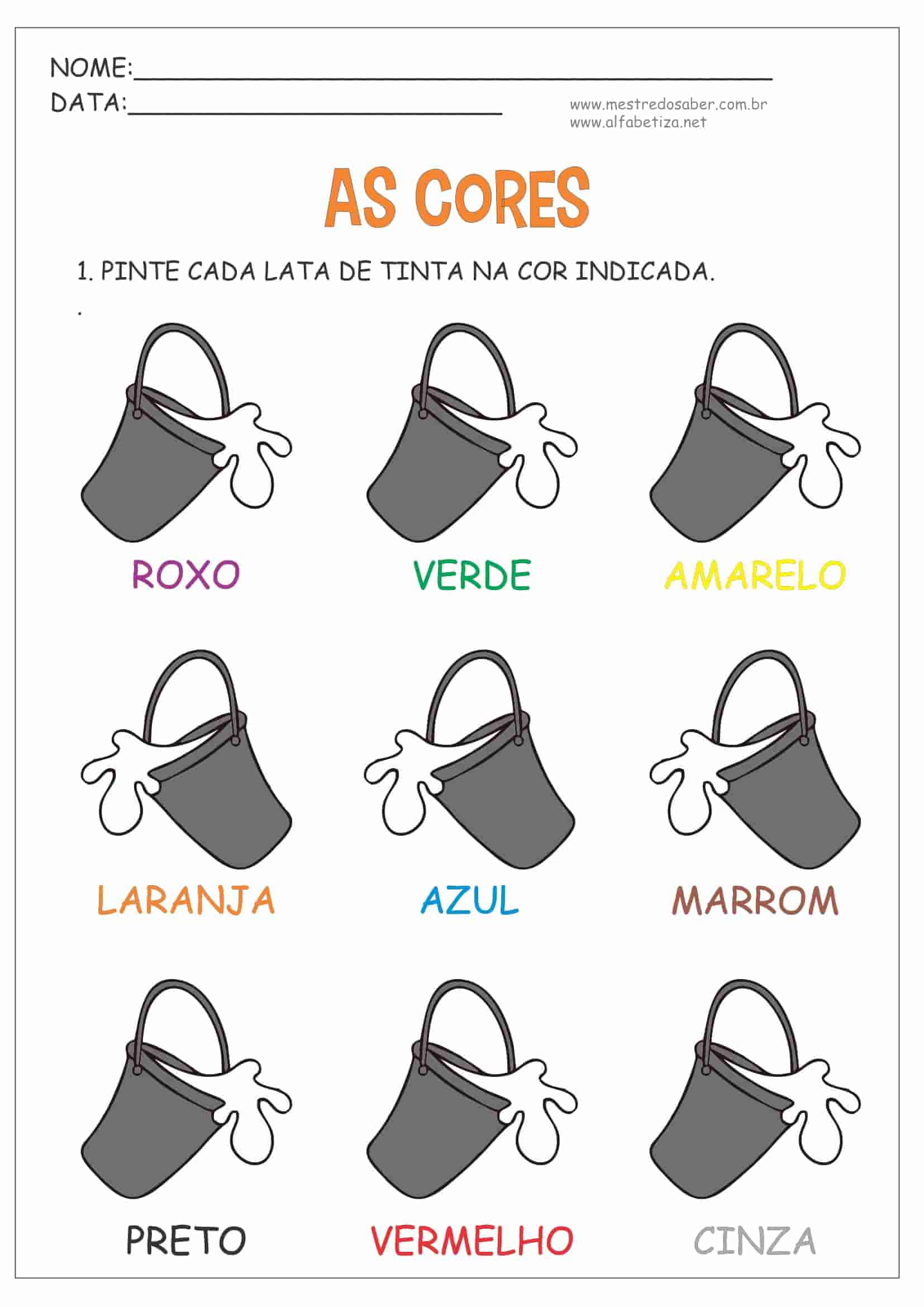 Atividades com Cores