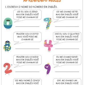 Atividades de Inglês para Educação Infantil