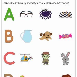 Atividades Alfabeto Educação Infantil