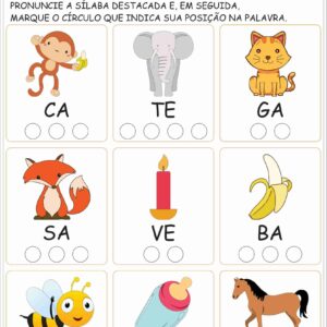 Sílabas Alfabetização