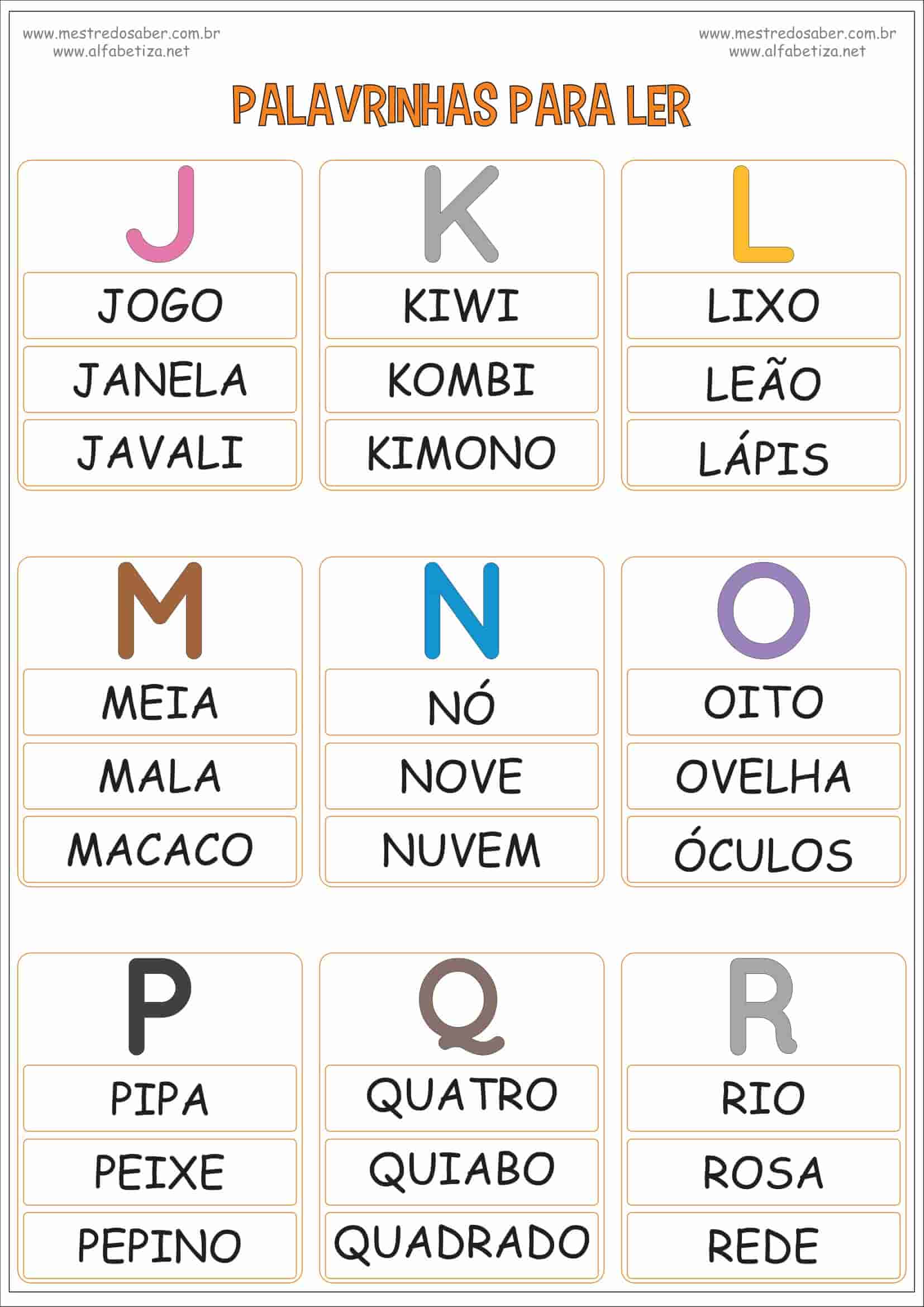 Palavrinhas para Ler - Imagem 2