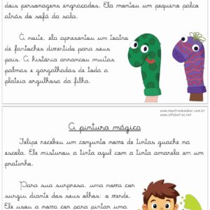 Textos com Letra Cursiva