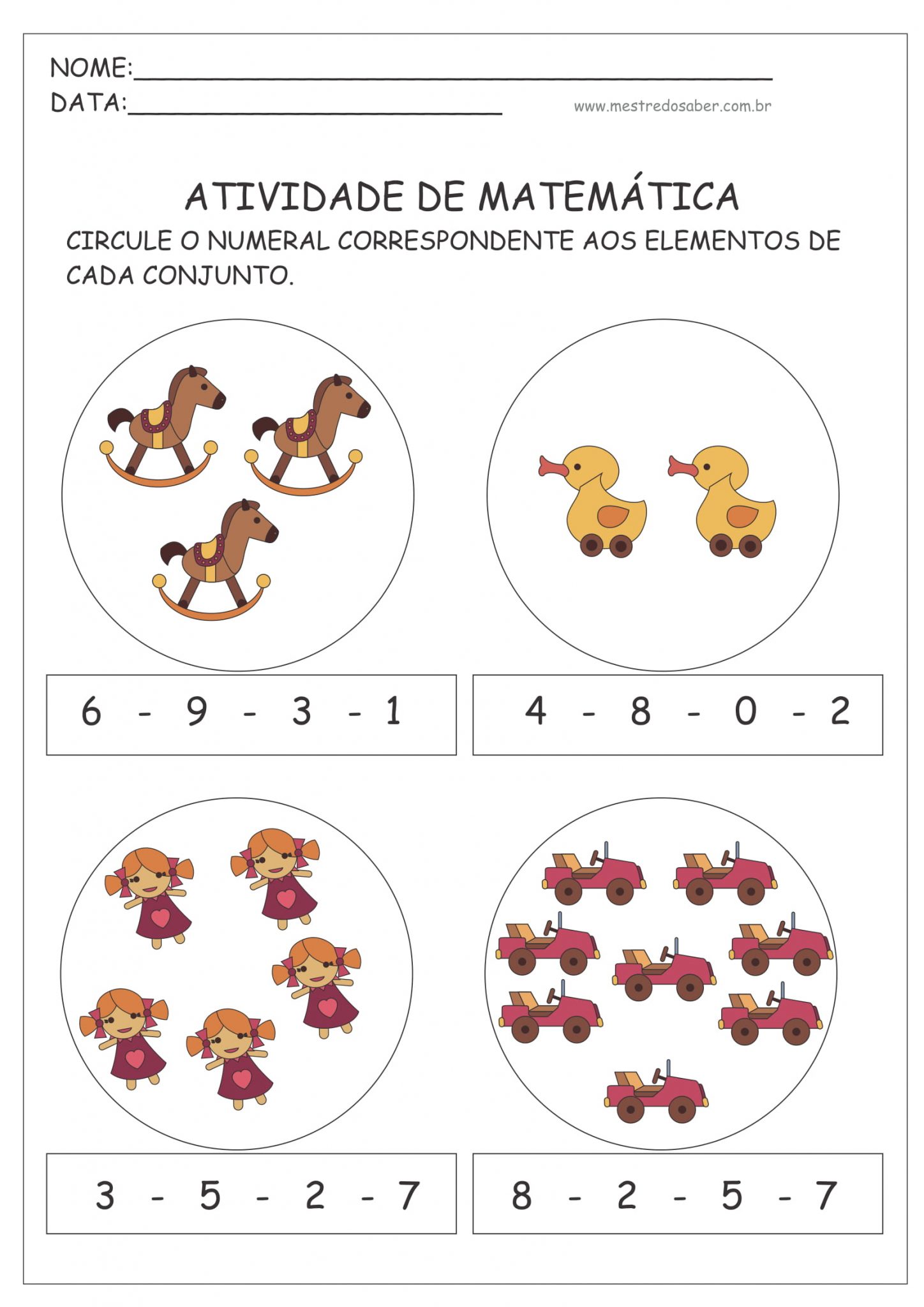 Atividades de Matemática Educação Infantil - Mestre do Saber - Loja