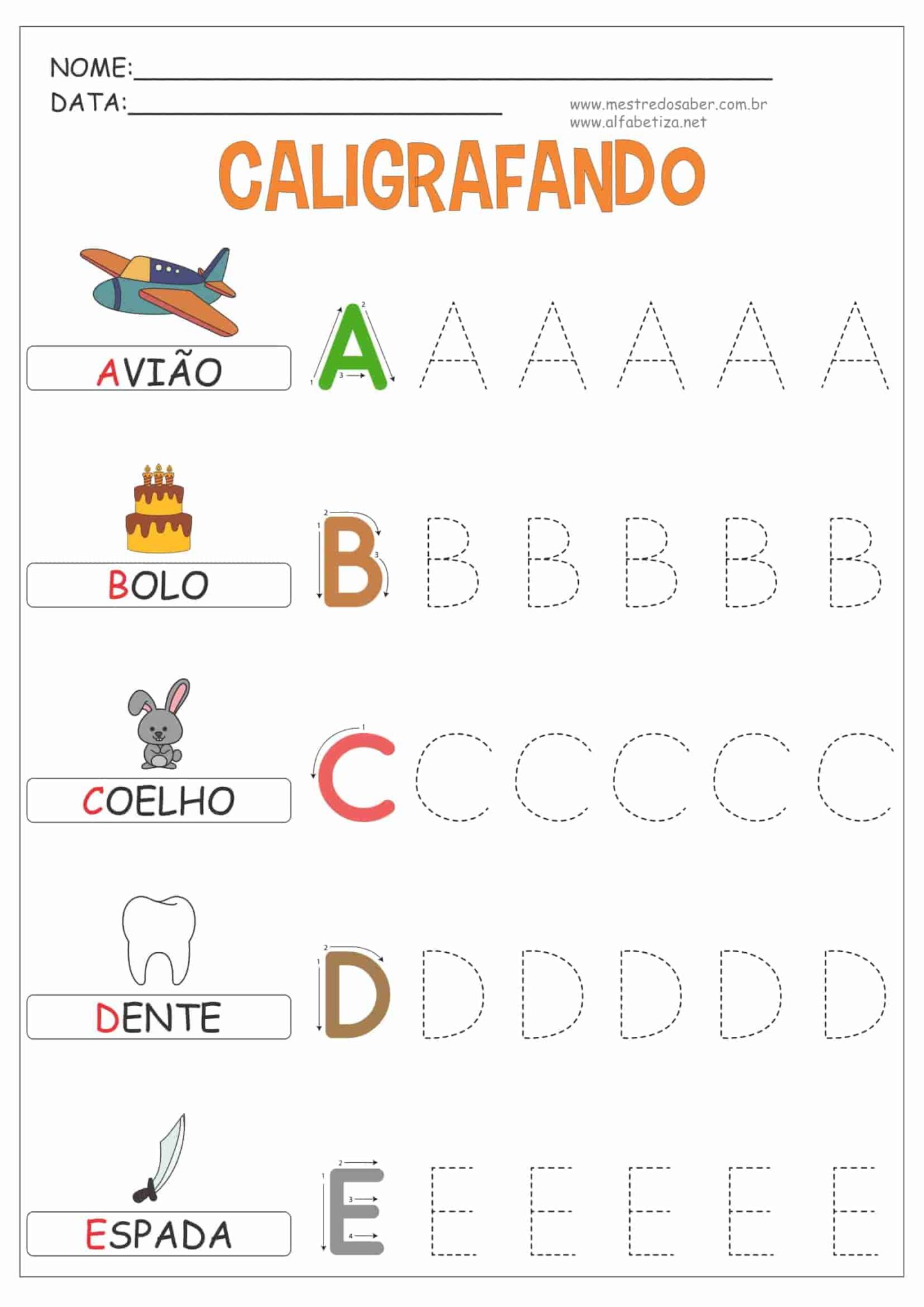 Alfabeto Em Pdf Para Imprimir - RETOEDU