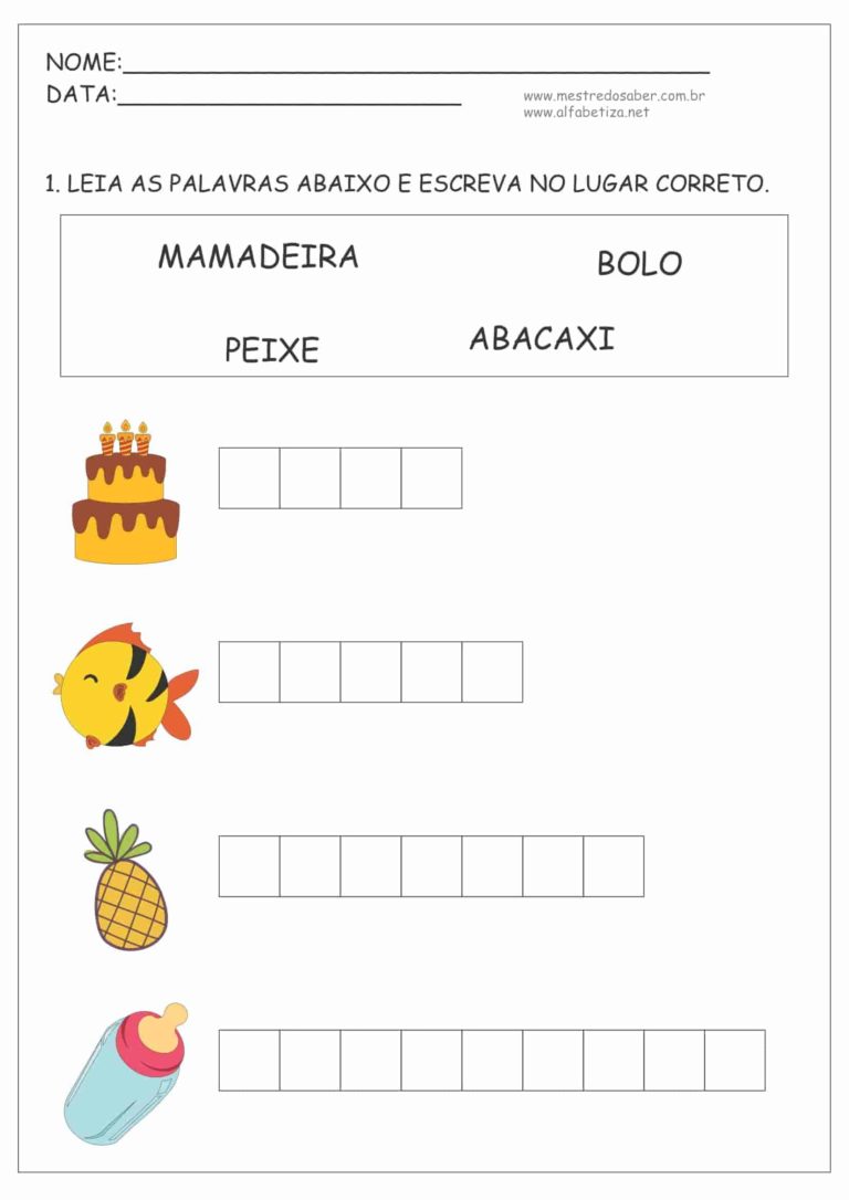 Atividades De Alfabetização E Letramento Mestre Do Saber Loja