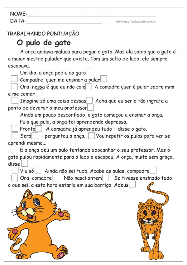 Atividades de Pontuação