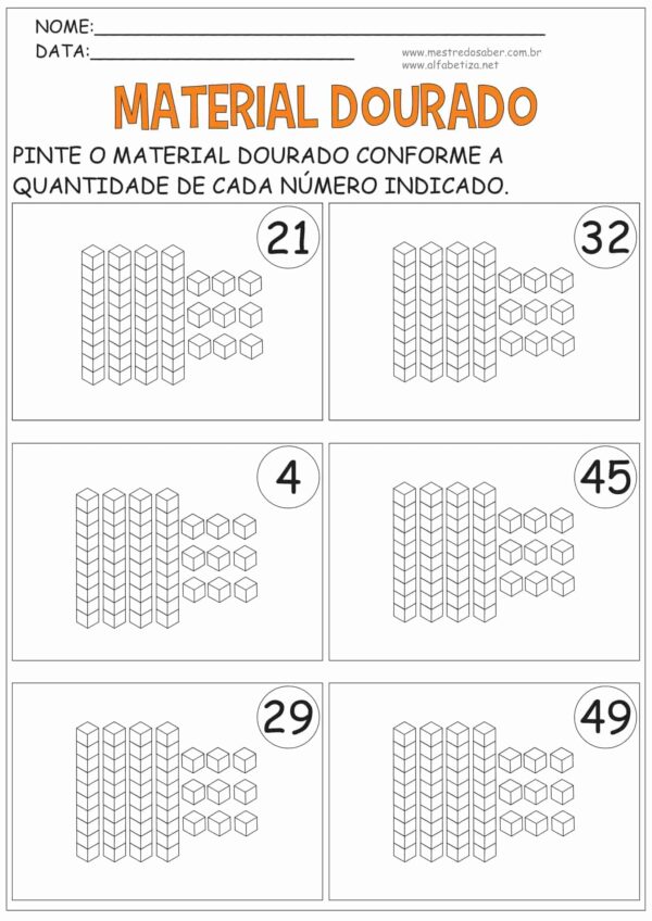 Atividades Material Dourado - Imagem 3